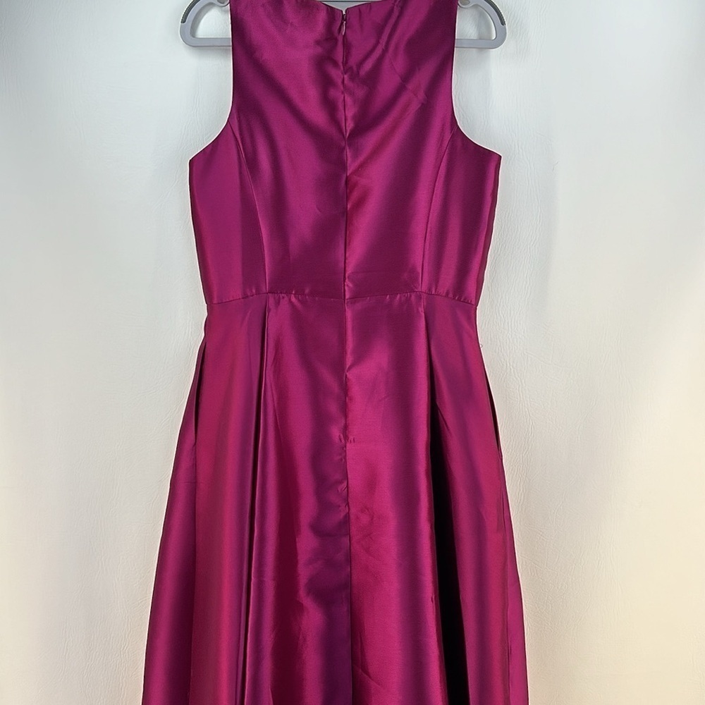 Tahari Sleeveless Satin High Low Maxi Dress - Picture 5 of 9